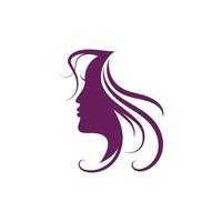 Illustration of woman with beautiful hair vector