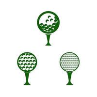 Ilustración de vector de plantilla de logotipo de golf