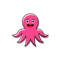 Ilustración de icono de vector de pulpo