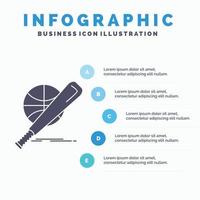 baseball. basket. ball. game. fun Infographics Template for Website and Presentation. GLyph Gray icon with Blue infographic style vector illustration.