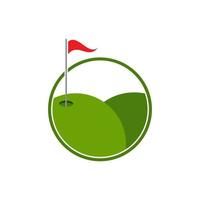 Ilustración de vector de plantilla de logotipo de golf