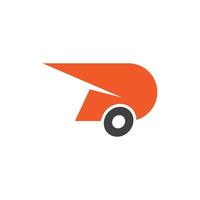 Fast shipping delivery truck vector