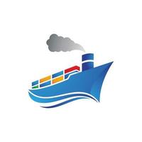 Cruise ship vector icon illustration