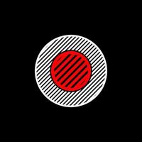 sushi, japón, vector, icono, diseño, ilustración vector