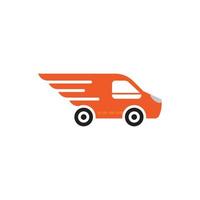 Fast shipping delivery truck vector