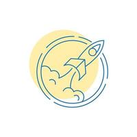 Rocket Vector icon design illustration Template