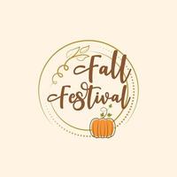 ilustración de diseño de vector de elemento de festival de otoño