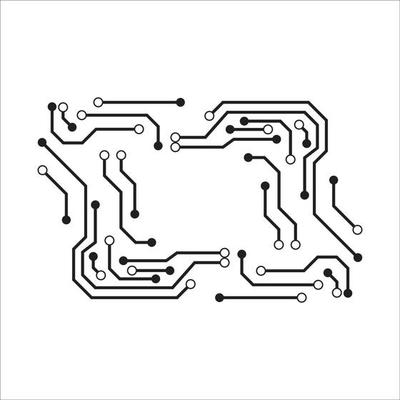 Computer vector background with circuit