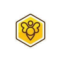 diseño de icono de vector de elemento de abeja