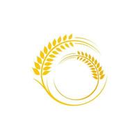 Agriculture wheat rice vector icon design