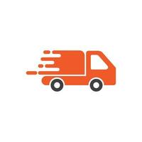 Fast shipping delivery truck vector