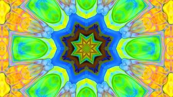 Wonderful Kaleidoscope Backgrounds Created From Colorful Ink Paint Spread photo