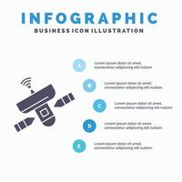 satellite. antenna. radar. space. Signal Infographics Template for Website and Presentation. GLyph Gray icon with Blue infographic style vector illustration.