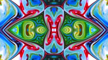 Wonderful Kaleidoscope Backgrounds Created From Colorful Ink Paint Spread photo