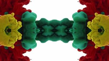 Wonderful Kaleidoscope Backgrounds Created From Colorful Ink Paint Spread photo