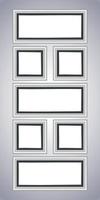 Silver phone photo frame. Vertical vector