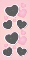 Heart frame mockup on a pink pastel background vector