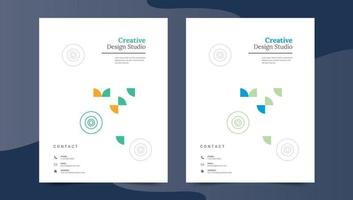 Brochure, poster, flyer, pamphlet, magazine, cover design with space for photo background, vector illustration template in A4 size Free Vector