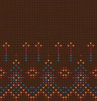 Geometric ethnic pattern. Design for Saree, Patola, Sari, Dupatta, Vyshyvanka, rushnyk, dupatta, Clothing, fabric, batik, Knitwear, Embroidery, Ikkat, Pixel pattern. Traditional Design. vector