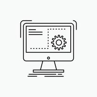 Command. computer. function. process. progress Line Icon. Vector isolated illustration