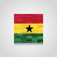 fondo abstracto de la bandera de ghana vector