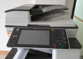 Jakarta, Indonesia in October 2022. A copier with the brand and type RICOH MP4054. photo