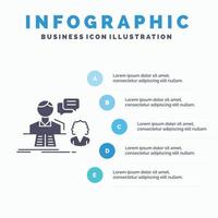 consultation. chat. answer. contact. support Infographics Template for Website and Presentation. GLyph Gray icon with Blue infographic style vector illustration.