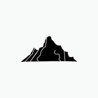 hill. landscape. nature. mountain. scene Glyph Icon. Vector isolated illustration