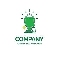 awards, game, sport, trophies, winner Flat Business Logo template. vector