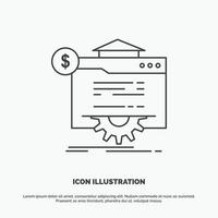 seo. progress. globe. technology. website Icon. Line vector gray symbol for UI and UX. website or mobile application