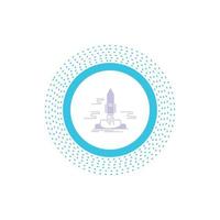 launch. Publish. App. shuttle. space Glyph Icon. Vector isolated illustration