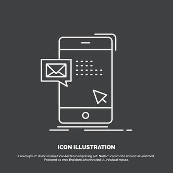 bulk. dialog. instant. mail. message Icon. Line vector symbol for UI and UX. website or mobile application