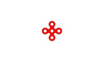 Cross plus medical logo icon design template elements vector