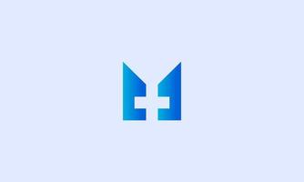 Letter M cross plus medical logo icon design template elements vector