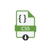 CSS file icon flat design vector