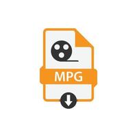 MPG download video file vector