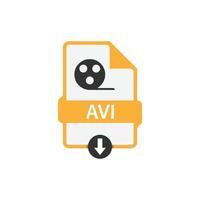 AVI download file format vector