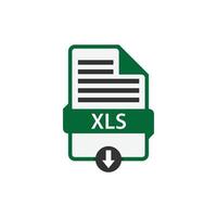 XLS document download file vector