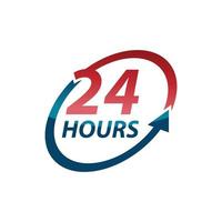 The 24 hours icon design image vector