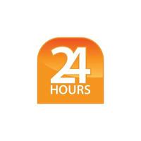 The 24 hours icon design image vector