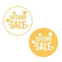 banner de venta de sello de goma de otoño vector
