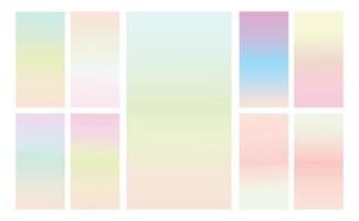 Modern Screen vector multicolor pastel gradient Background. Vibrant smooth soft color gradient for Mobile Apps, background Design. Bright Soft Color Gradient for mobile apps.