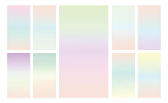 Modern Screen vector multicolor pastel gradient Background. Vibrant smooth soft color gradient for Mobile Apps, background Design. Bright Soft Color Gradient for mobile apps.