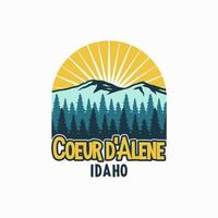 Vector illustration of coeur d'alene