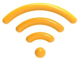 Wifi icon isolated on white background. 3D rendering. photo