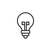 Simple Light Bulb Line Icon Idea Inspiration Solution Symbol Element vector