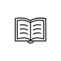 Open Book Line Icon Vector Image