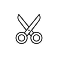 Simple Scissor Line Icon Symbol Element vector