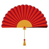 chinese asian fan decoration element for chinese new year ornament vector