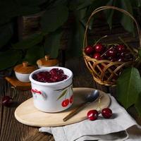 classic homemade cherry jam photo